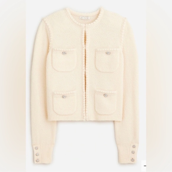 NWT J Crew Odette Sweater Lady Jacket M - Picture 1 of 5